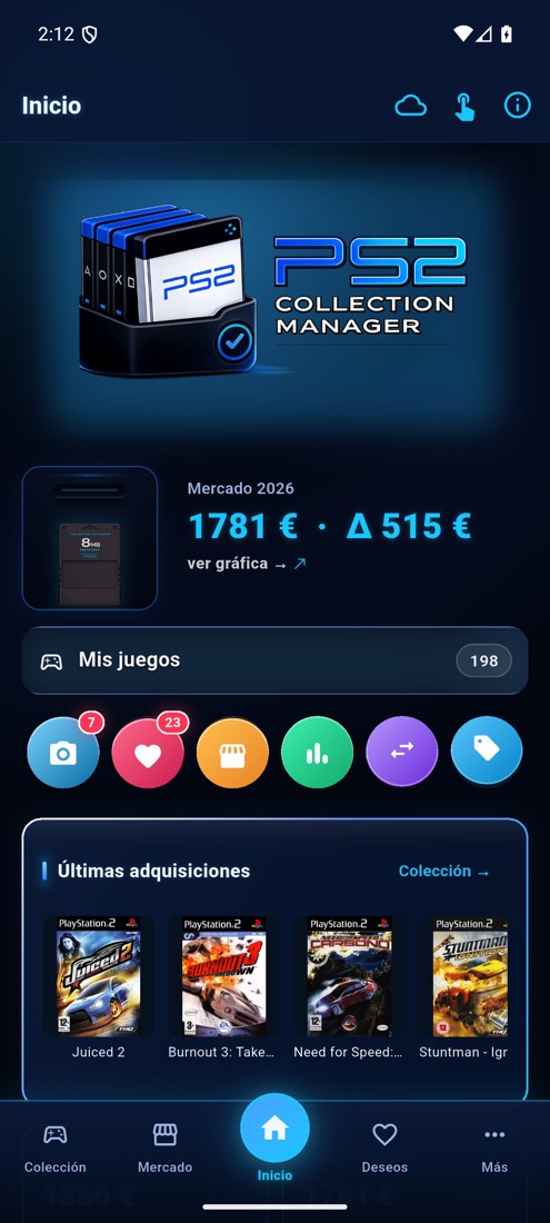 Inicio de PS2 Collection Manager